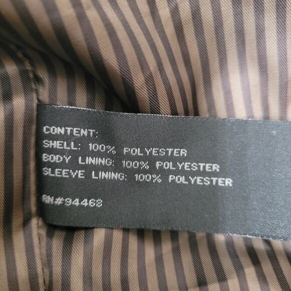 Vintage Claiborne Mens Camel Suede Finish Outwear Full Zip Bomber Jacket Size XL - Picture 10 of 11